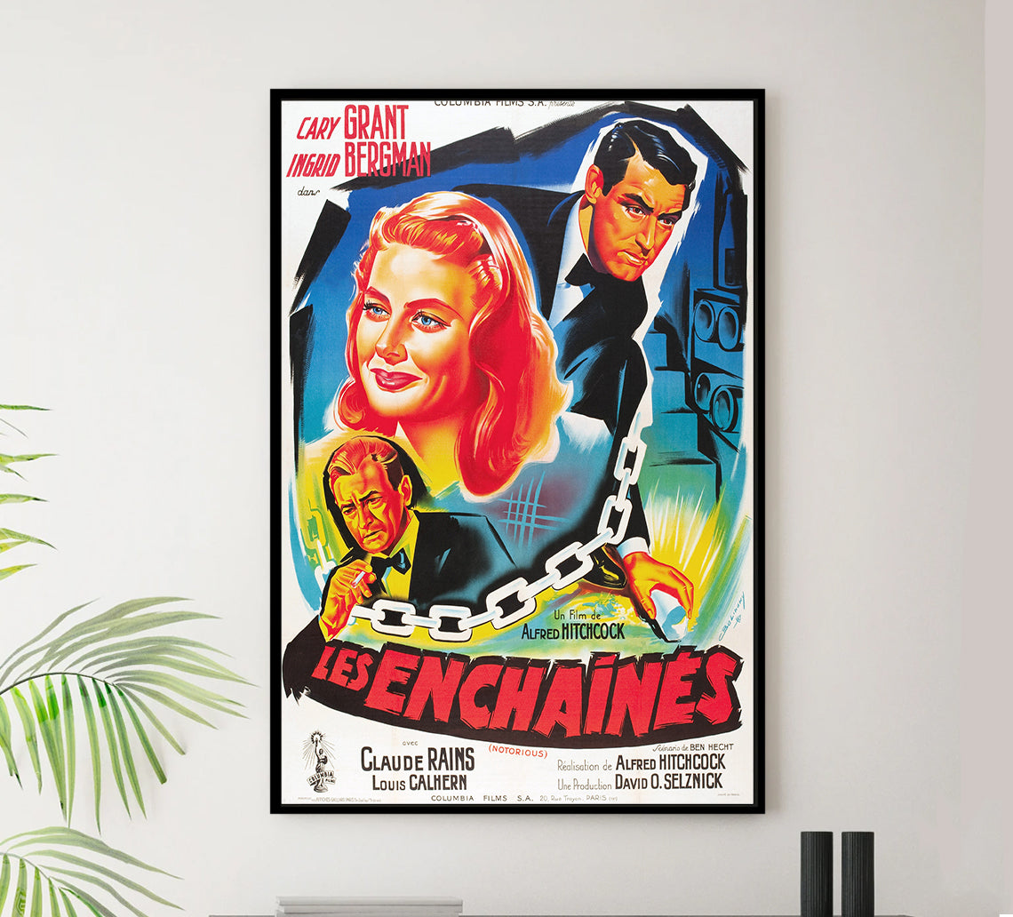 Notorious 1946 - Hitchcock - France (4) - Classic Movie Poster