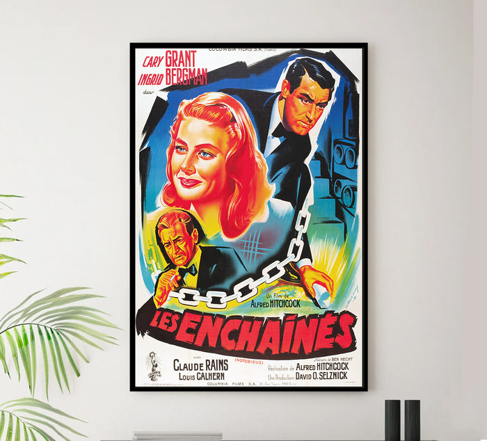 Notorious 1946 - Hitchcock - France (4) - Classic Movie Poster