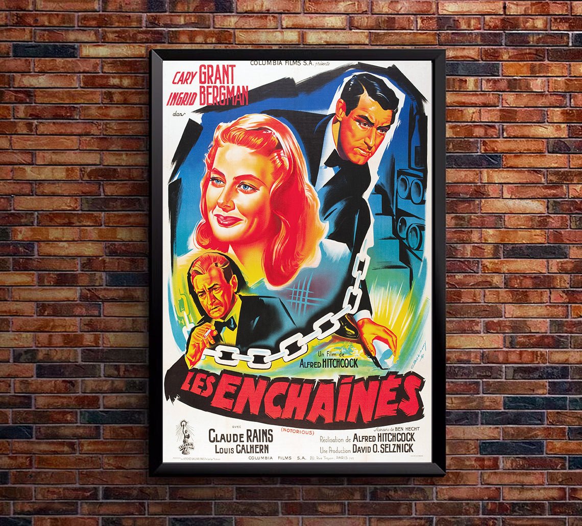 Notorious 1946 - Hitchcock - France (4) - Classic Movie Poster
