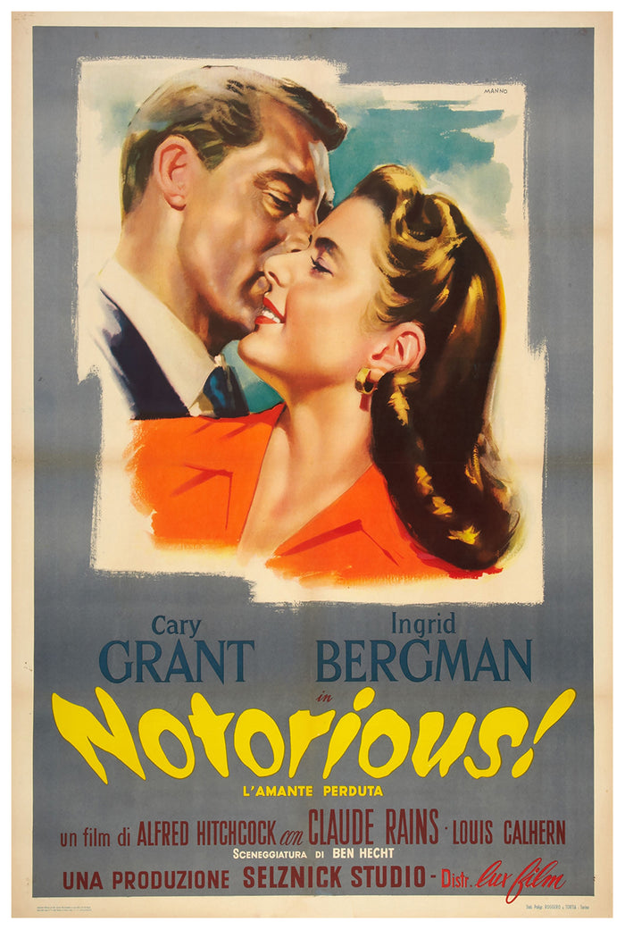 Notorious 1946 - Hitchcock - Italy (2) - Classic Movie Poster