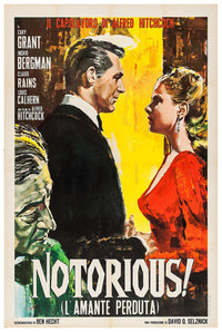 Notorious 1946 - Hitchcock - Italy (3) - Classic Movie Poster