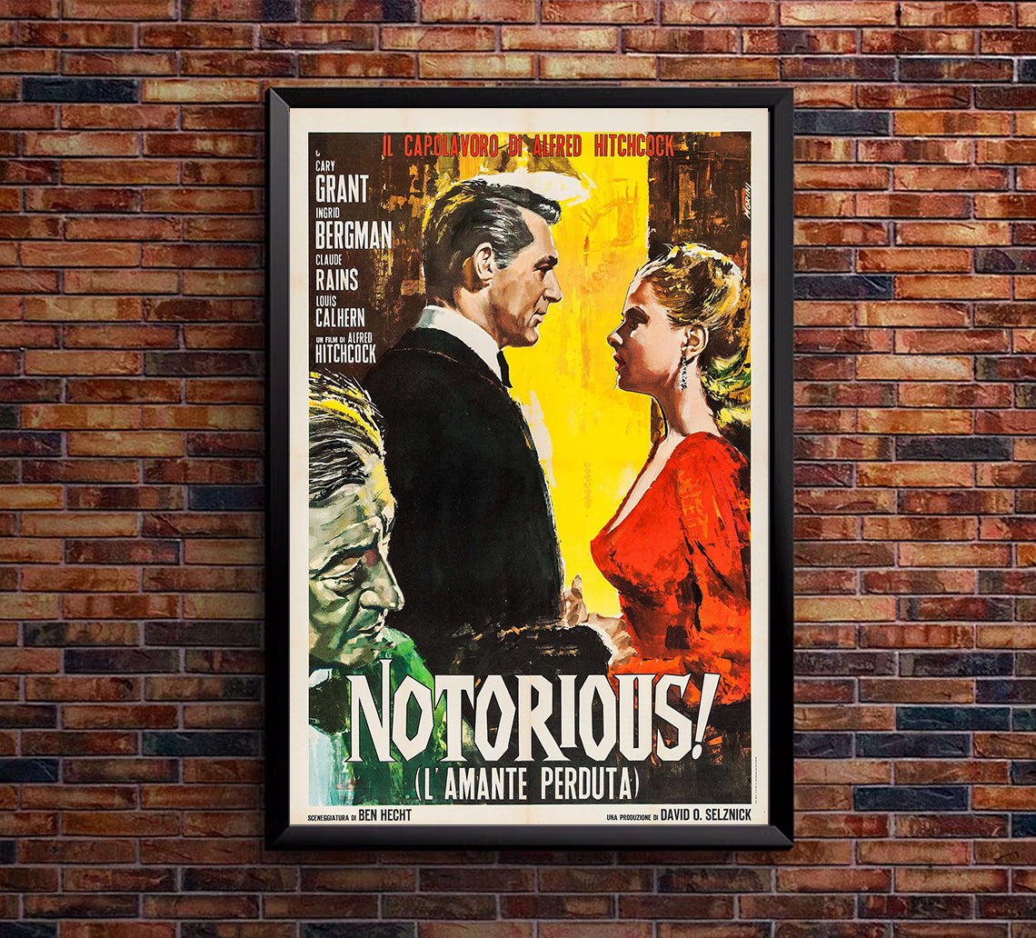 Notorious 1946 - Hitchcock - Italy (3) - Classic Movie Poster