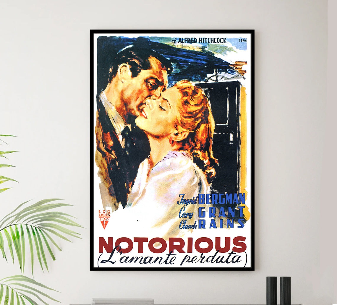 Notorious 1946 - Hitchcock - Italy (4) - Classic Movie Poster