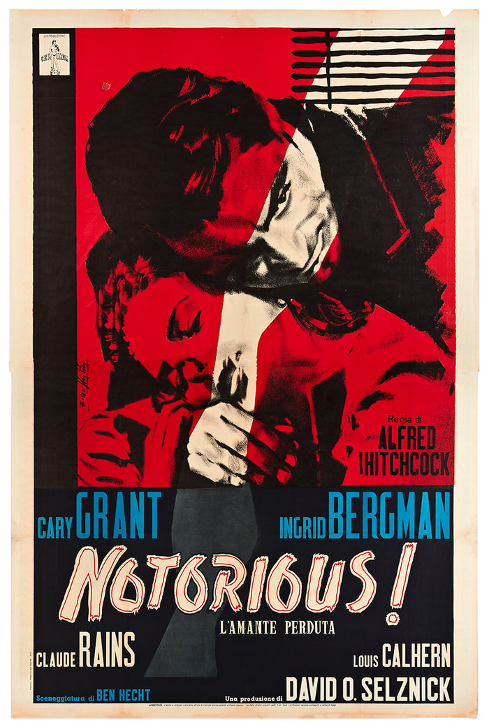 Notorious 1946 - Hitchcock - Italy - Classic Movie Poster