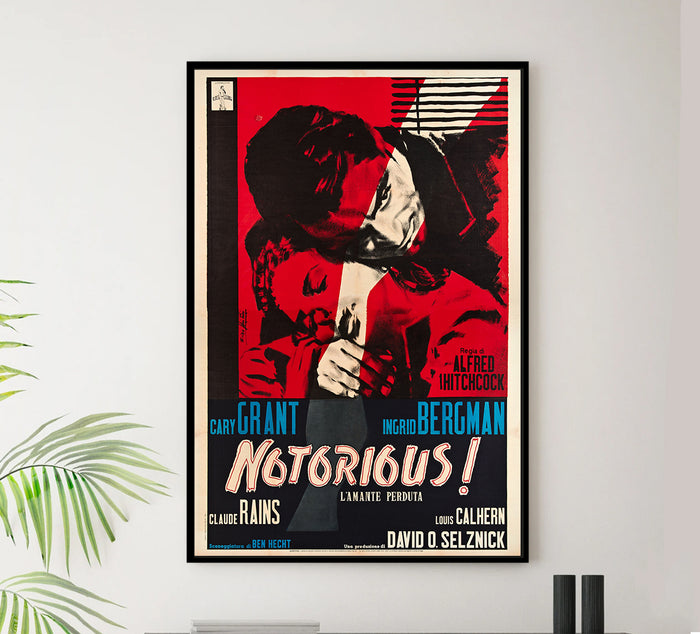 Notorious 1946 - Hitchcock - Italy - Classic Movie Poster