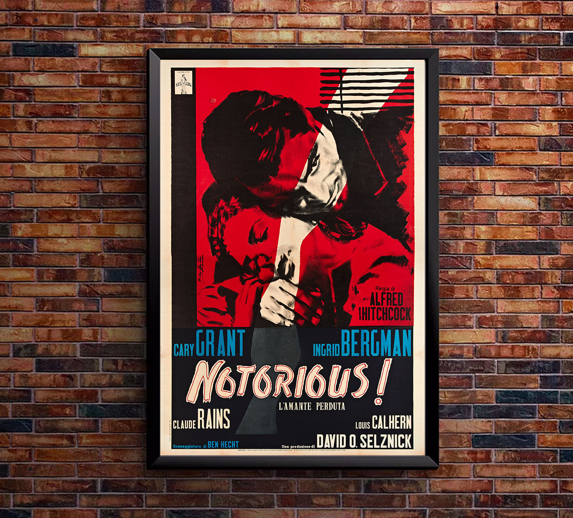 Notorious 1946 - Hitchcock - Italy - Classic Movie Poster