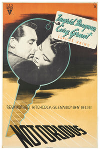 Notorious 1946 - Hitchcock - Sweden (2) - Classic Movie Poster