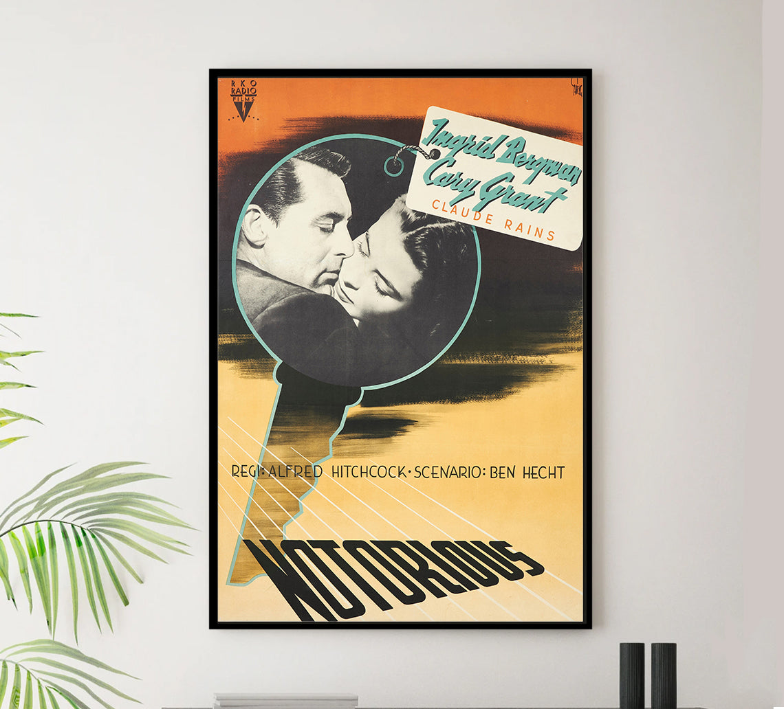 Notorious 1946 - Hitchcock - Sweden (2) - Classic Movie Poster
