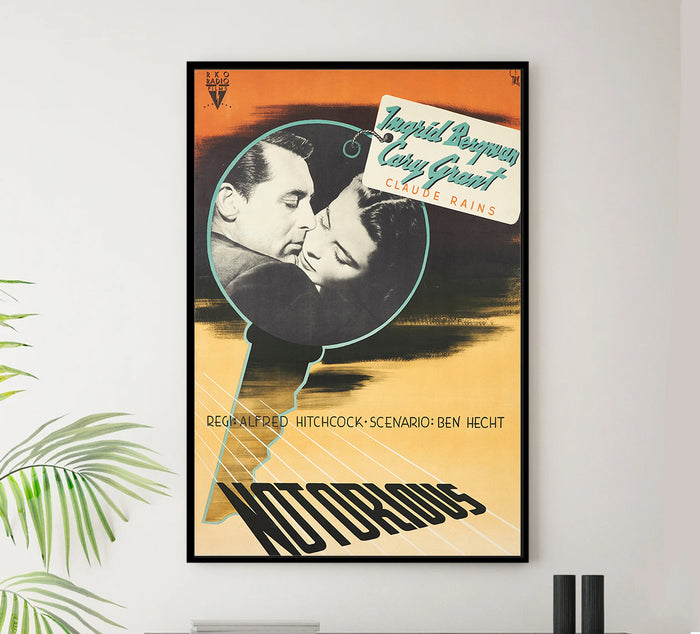 Notorious 1946 - Hitchcock - Sweden (2) - Classic Movie Poster