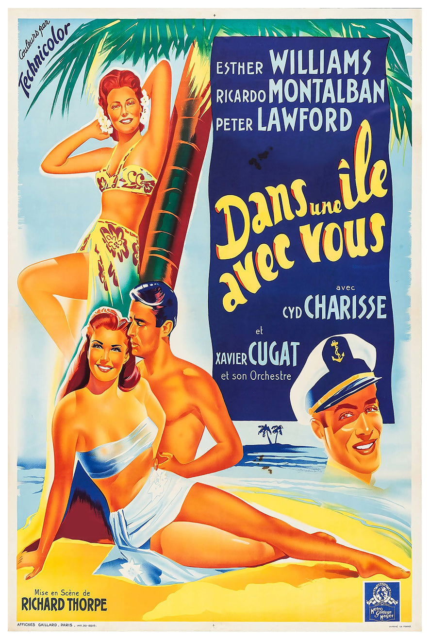 On an Island with You 1948 - Esther Williams - France - Classic Movie Poster