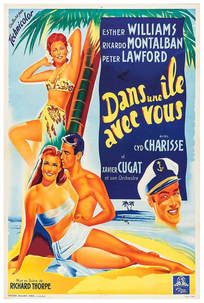 On an Island with You 1948 - Esther Williams - France - Classic Movie Poster