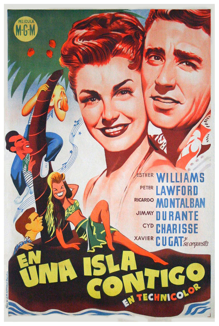 On an Island with You 1948 - Esther Williams - Spain (2) - Classic Movie Poster
