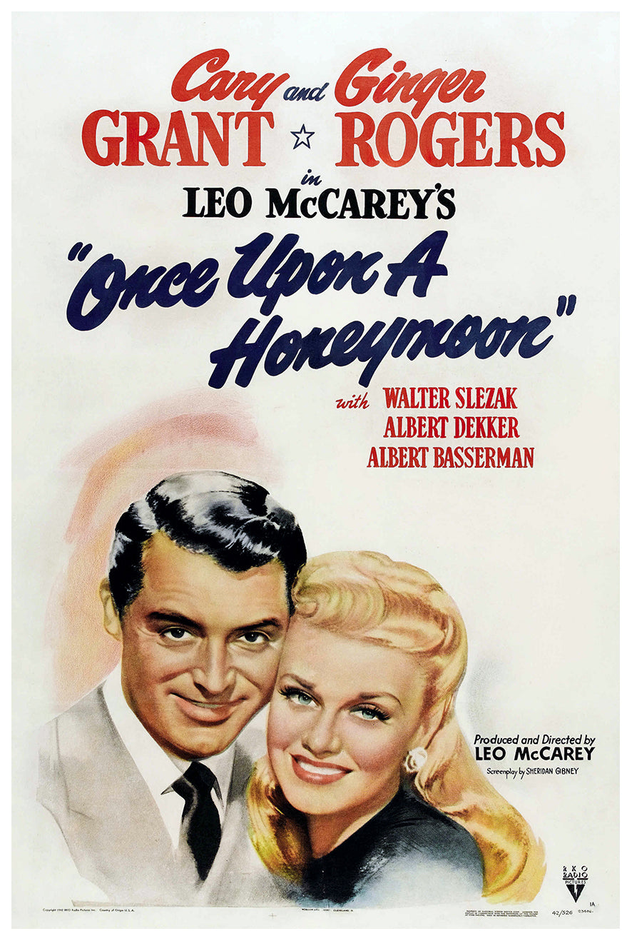 Once Upon a Honeymoon 1942 - Cary Grant - US - Classic Movie Poster