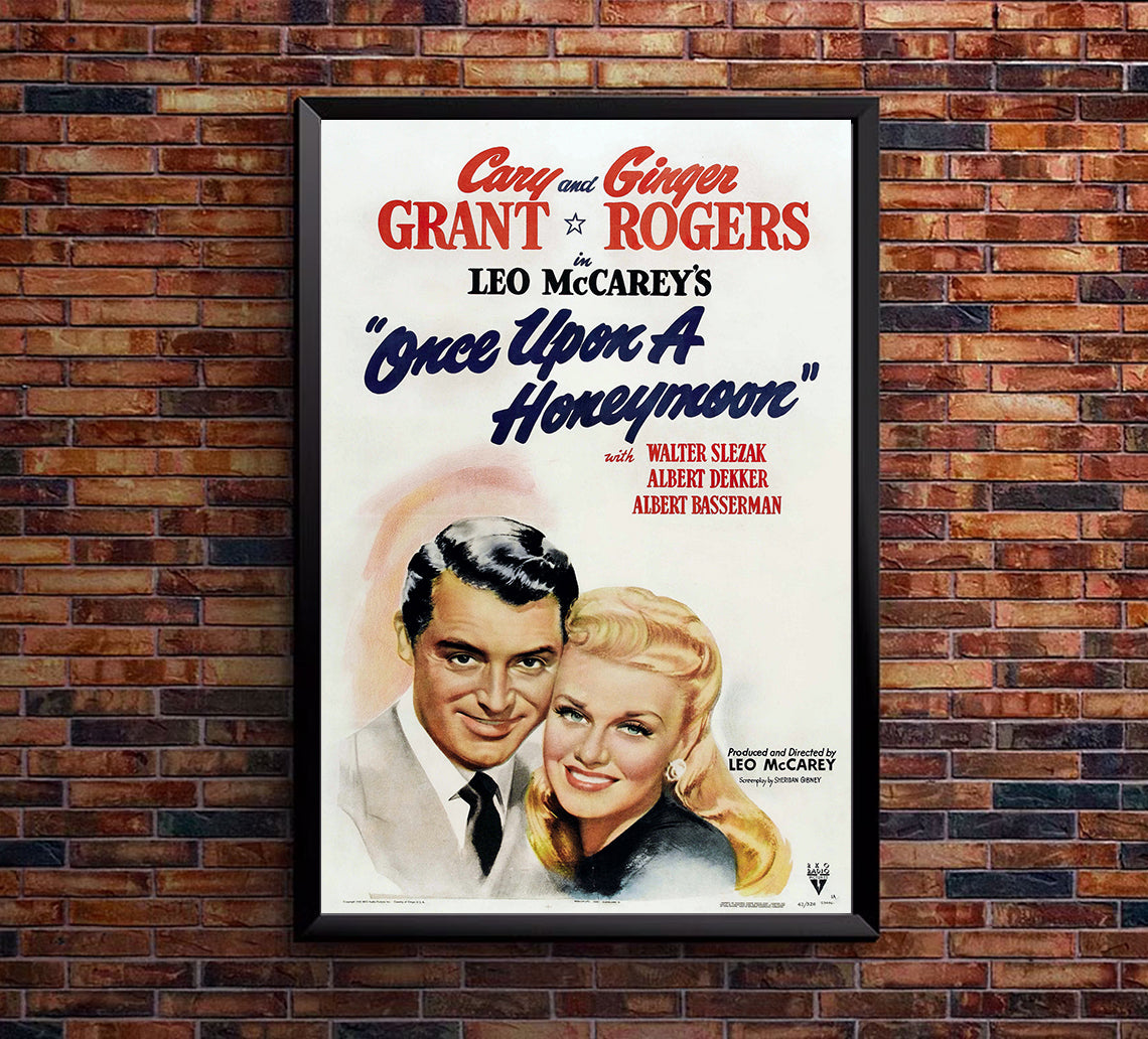 Once Upon a Honeymoon 1942 - Cary Grant - US - Classic Movie Poster