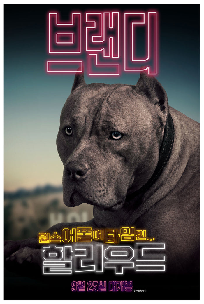 Once Upon a Time in Hollywood 2019 - Brandy - S. Korea - Classic Movie Poster