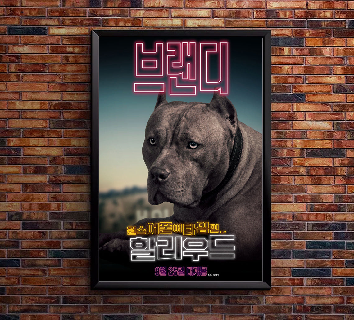 Once Upon a Time in Hollywood 2019 - Brandy - S. Korea - Classic Movie Poster