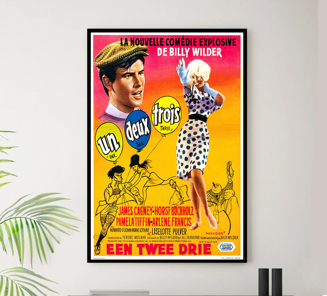 One, Two, Three 1961 - James Cagney - Belgium - Classic Movie Poster