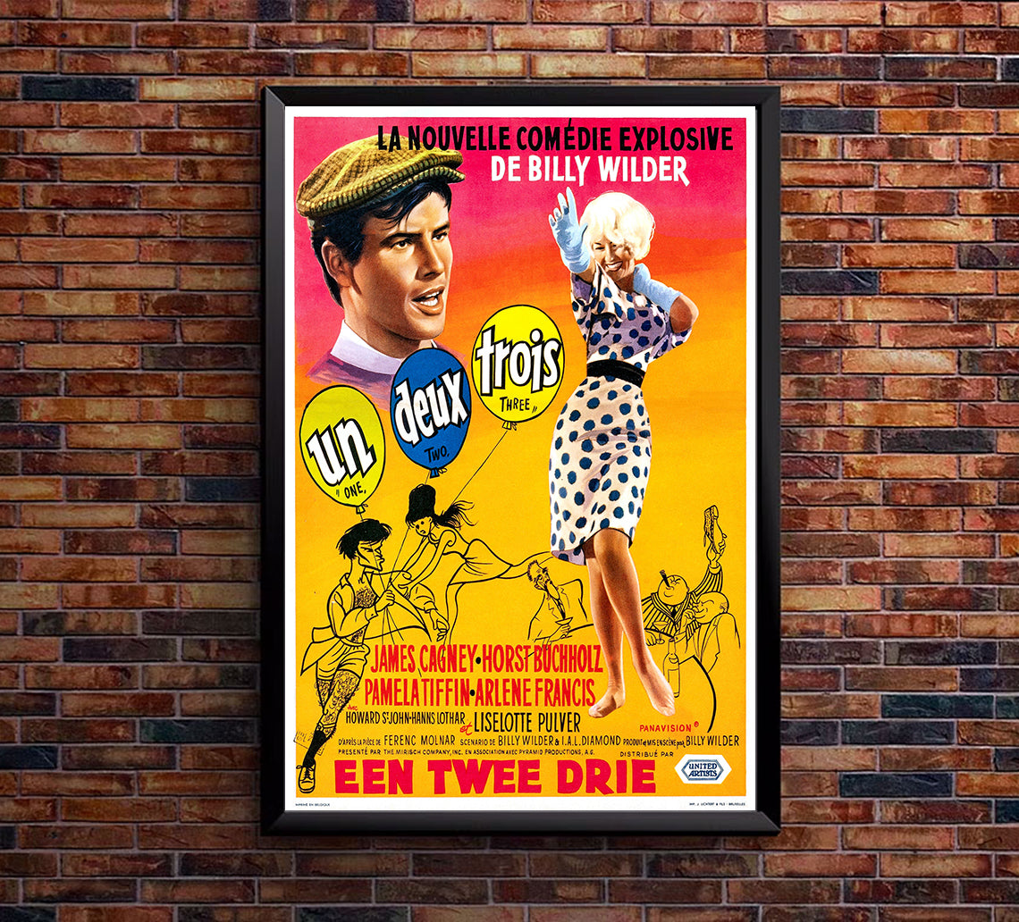 One, Two, Three 1961 - James Cagney - Belgium - Classic Movie Poster