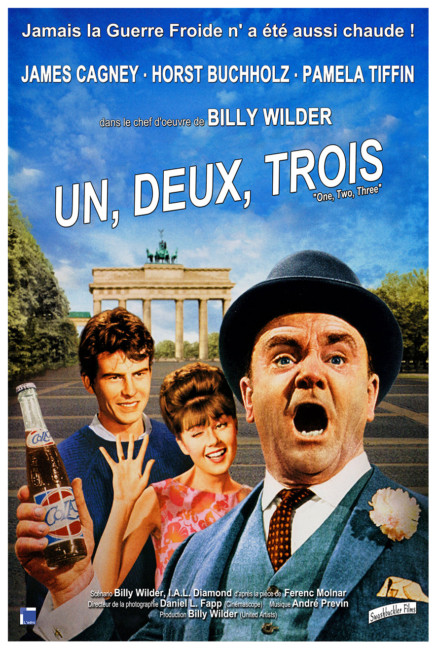 One, Two, Three 1961 - James Cagney - France - Classic Movie Poster