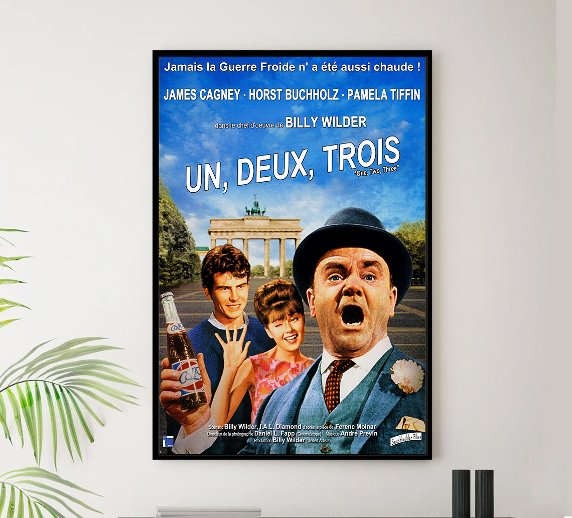 One, Two, Three 1961 - James Cagney - France - Classic Movie Poster