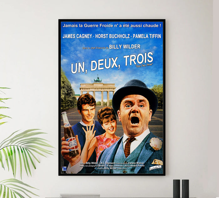 One, Two, Three 1961 - James Cagney - France - Classic Movie Poster