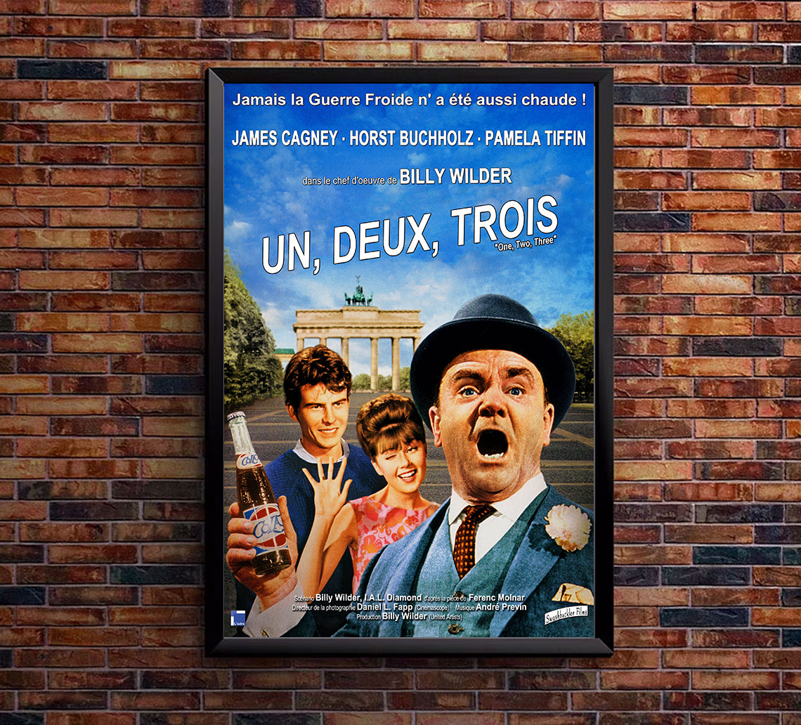 One, Two, Three 1961 - James Cagney - France - Classic Movie Poster
