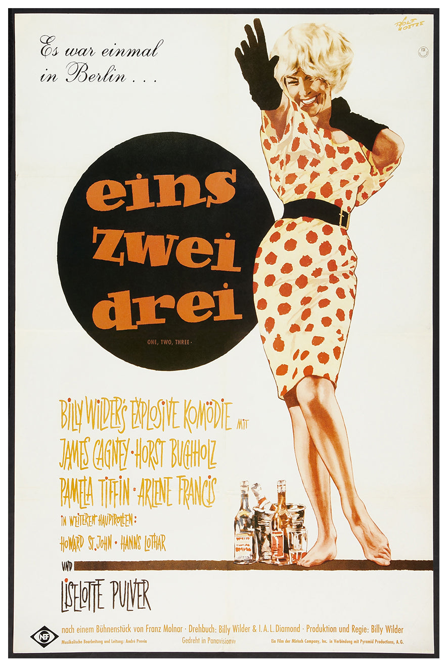 One, Two, Three 1961 - James Cagney - Germany - Classic Movie Poster