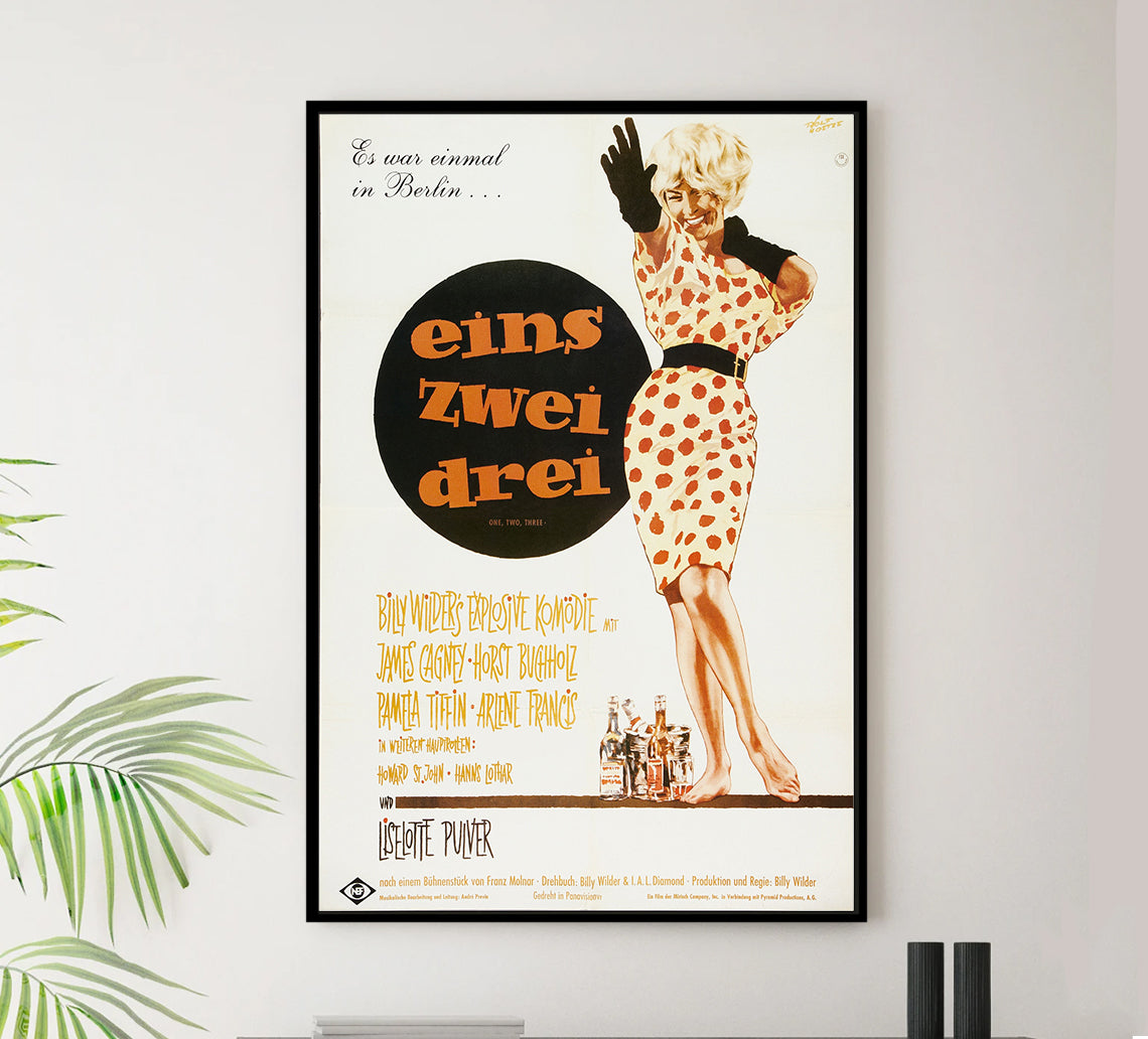 One, Two, Three 1961 - James Cagney - Germany - Classic Movie Poster