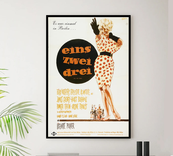One, Two, Three 1961 - James Cagney - Germany - Classic Movie Poster