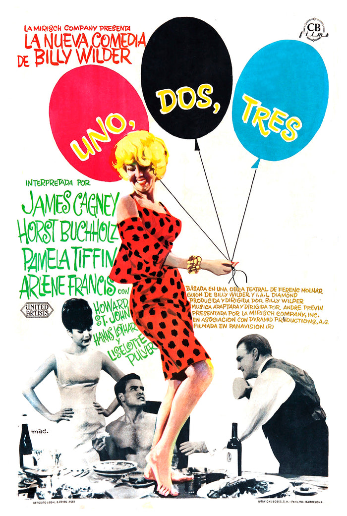 One, Two, Three 1961 - James Cagney - Spain - Classic Movie Poster