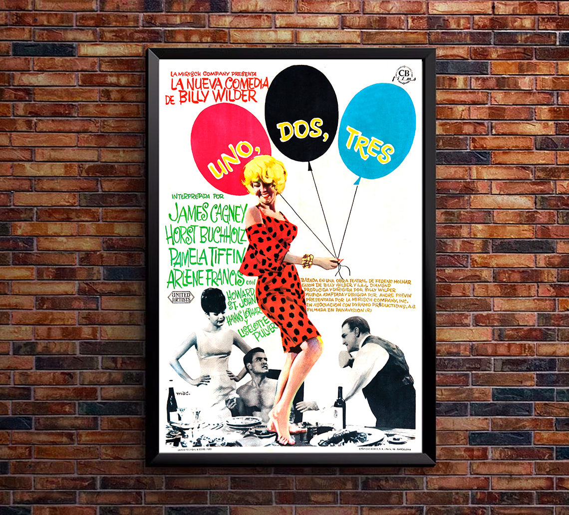 One, Two, Three 1961 - James Cagney - Spain - Classic Movie Poster