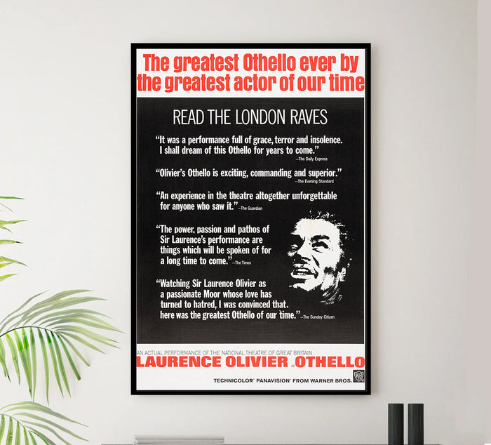 Othello 1965 - Laurence Olivier - US - Classic Movie Poster