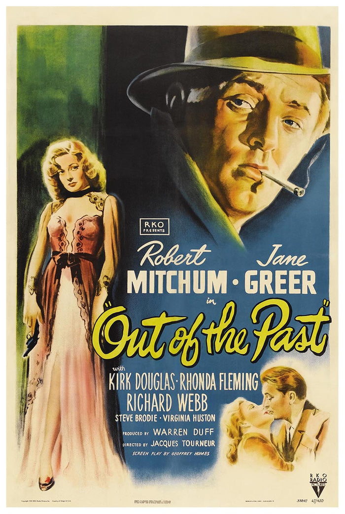 Out of the Past 1947 - Robert Mitchum - Vintage Classic Movie Poster
