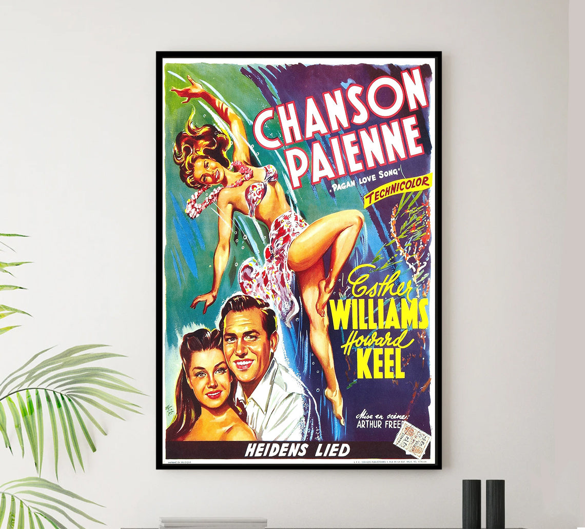 Pagan Love Song 1950 - Esther Williams - Belgium - Classic Movie Poster