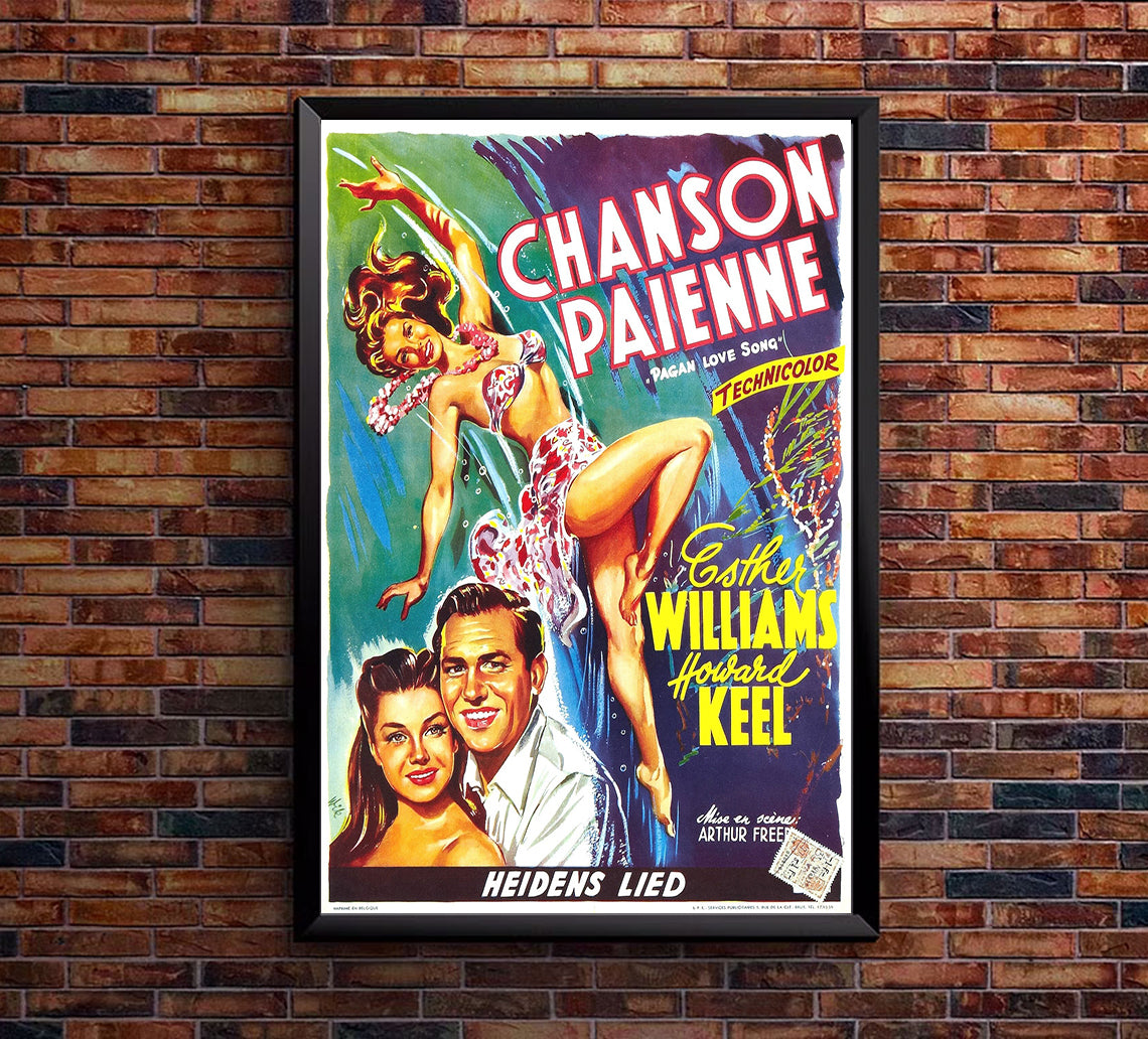 Pagan Love Song 1950 - Esther Williams - Belgium - Classic Movie Poster