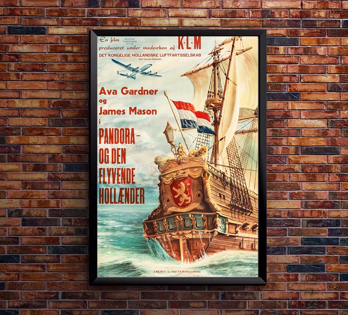Pandora and the Flying Dutchman 1951 - Dutch v1 – Vintage Classic Movie Poster