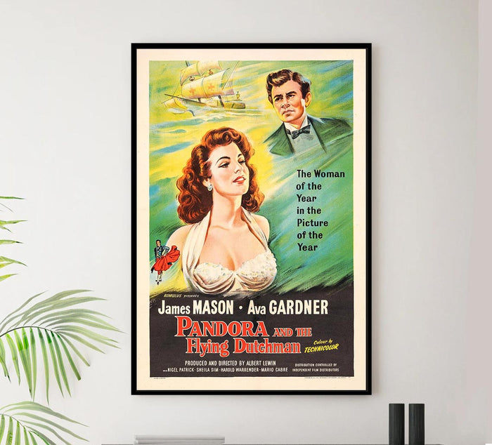 Pandora and the Flying Dutchman 1951 v3 – Vintage Classic Movie Poster