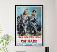 Papillon 1973 - Italian - Steve McQueen - Vintage Classic Movie Poster
