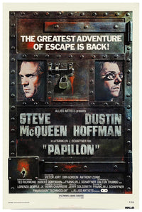 Papillon 1973 - Steve McQueen - Vintage Classic Movie Poster