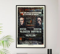 Papillon 1973 - Steve McQueen - Vintage Classic Movie Poster