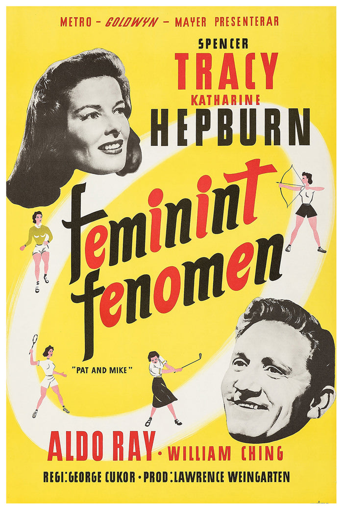 Pat and Mike 1952 - Sweden - Classic Movie Poster