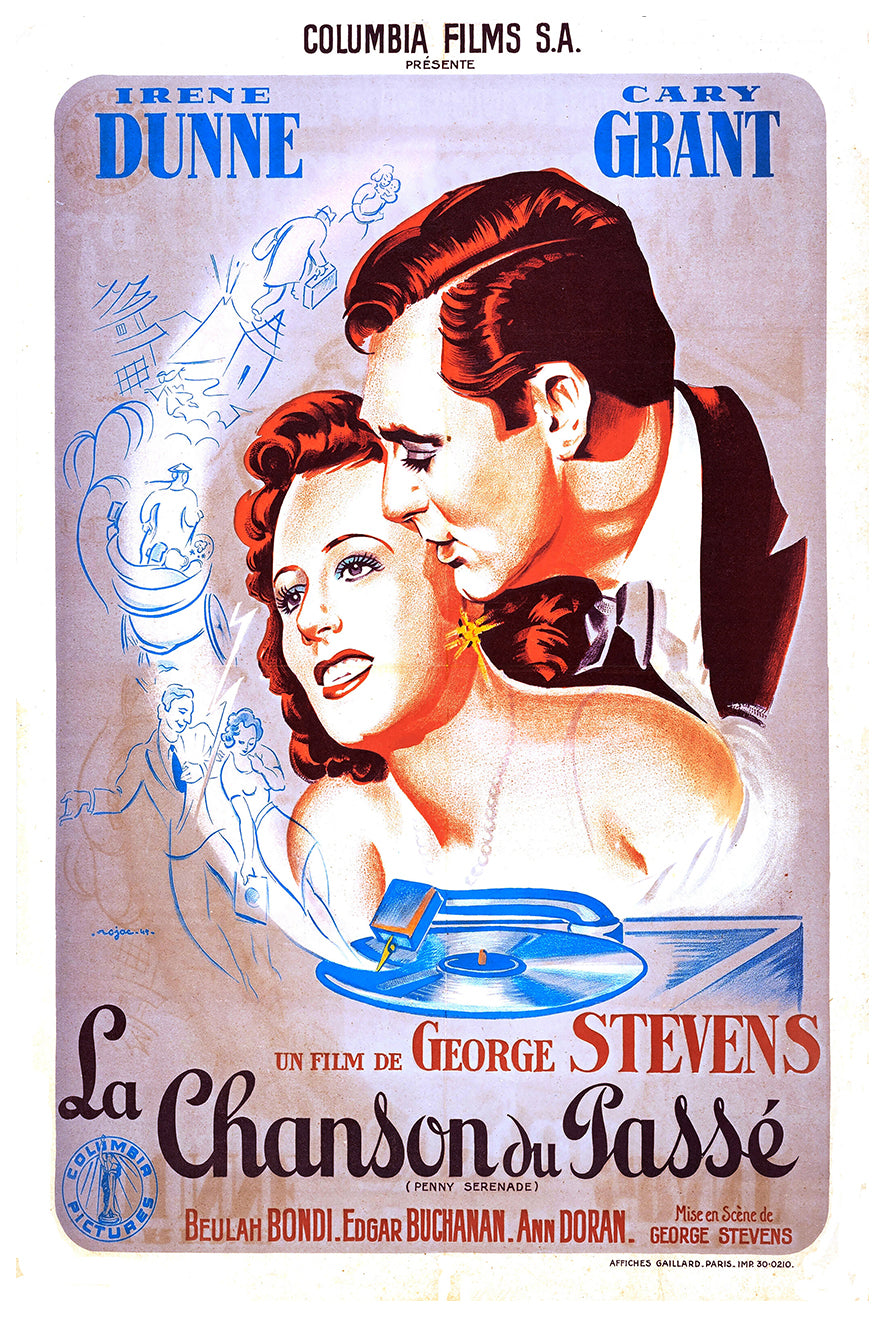 Penny Serenade 1941  - Cary Grant - France - Classic Movie Poster