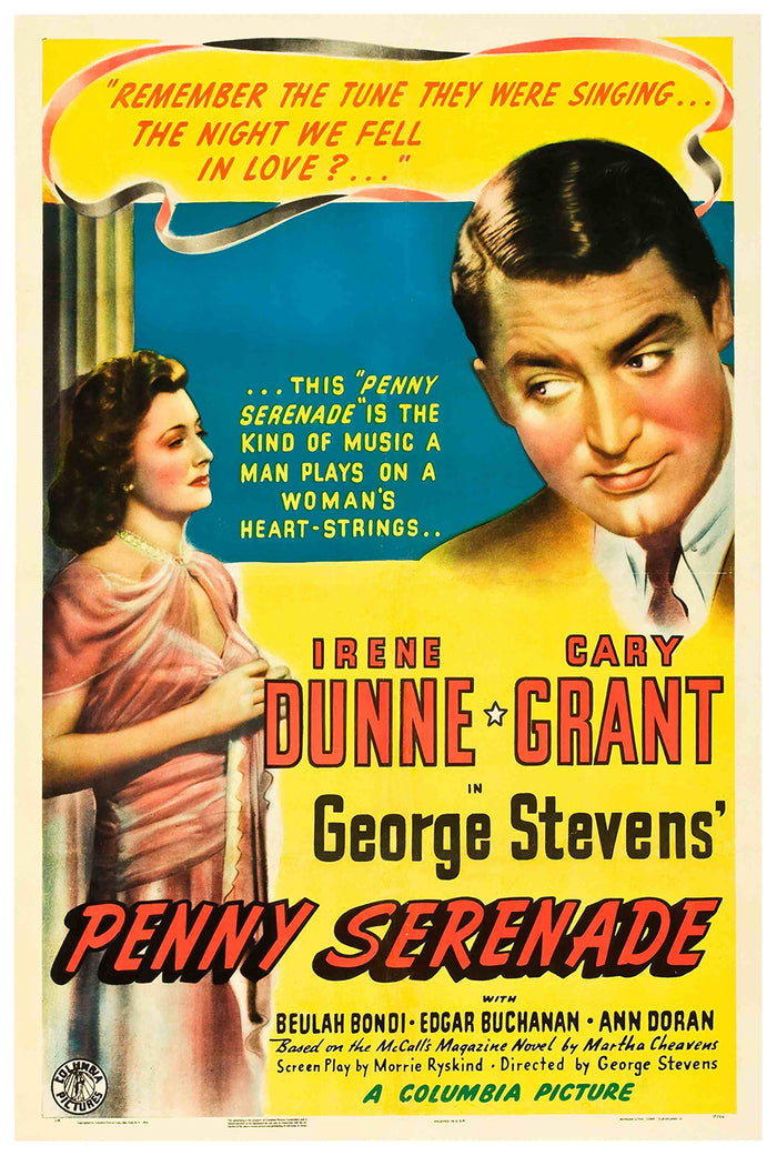 Penny Serenade 1941  - Cary Grant - US - Classic Movie Poster