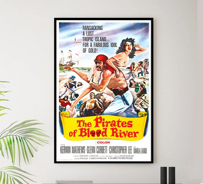 Pirates of Blood River 1962 - Vintage Pirate Classic Movie Poster