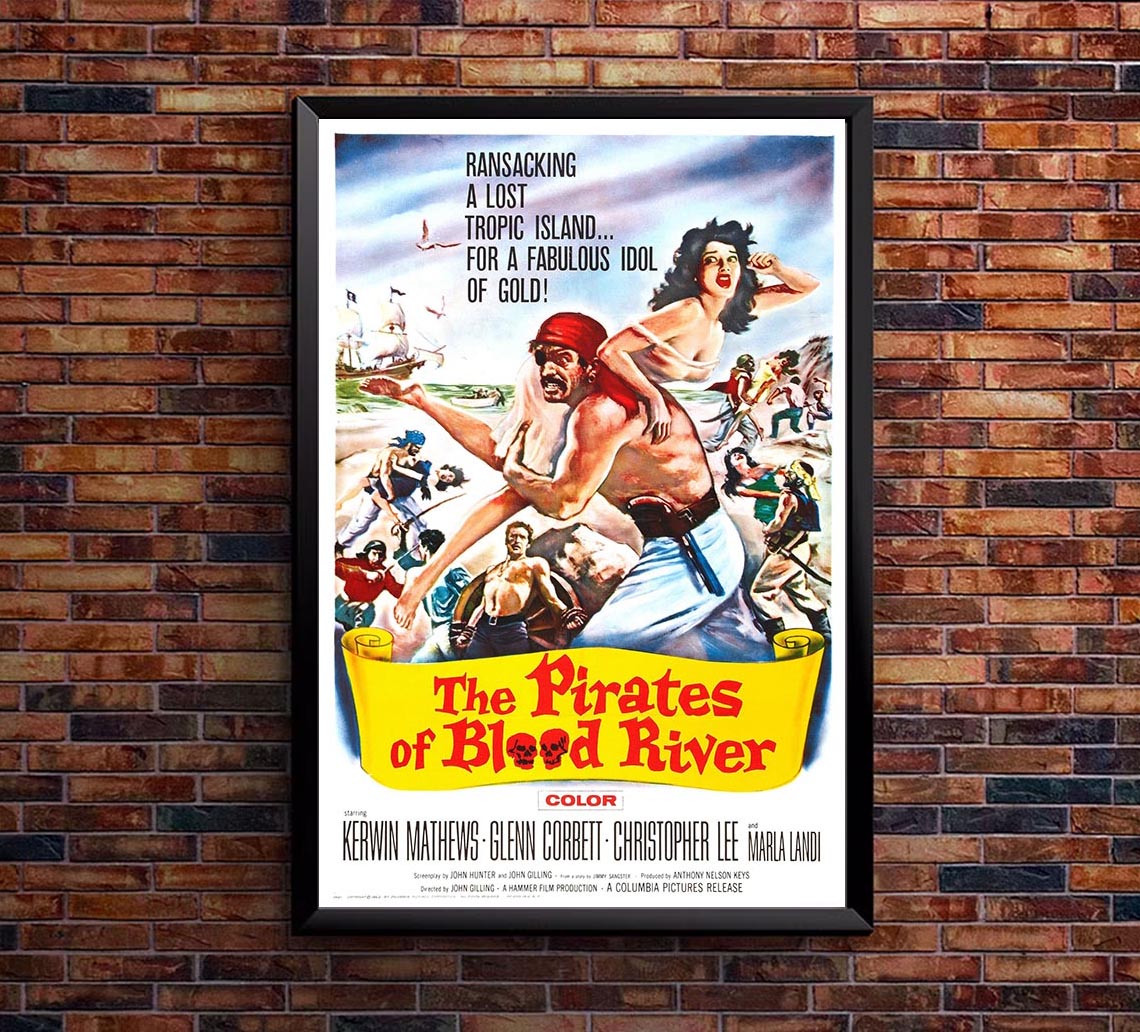 Pirates of Blood River 1962 - Vintage Pirate Classic Movie Poster
