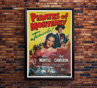 Pirates of Monterey 1947 - Maria Montez - Vintage Pirate Classic Movie Poster