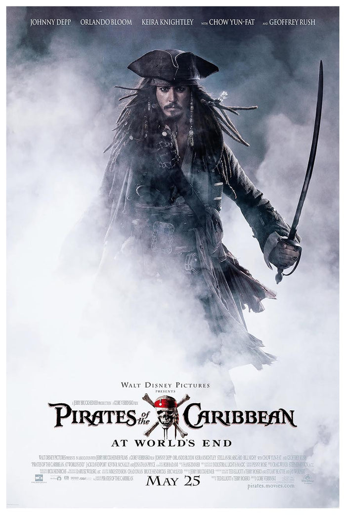 Pirates of the Caribbean At World's End 2007 - Vintage Pirate Classic Movie Poster
