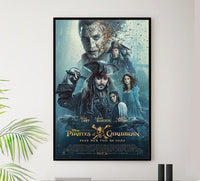 Pirates of the Caribbean Dead Men Tell No Tales 2017 - Vintage Pirate Classic Movie Poster
