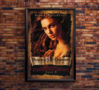 Pirates of the Caribbean The Curse of the Black Pearl 2003 - Keira Knightley - Vintage Pirate Classic Movie Poster