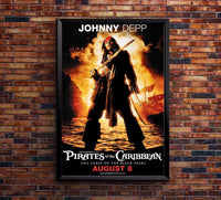 Pirates of the Caribbean The Curse of the Black Pearl 2003 v3 - Vintage Pirate Classic Movie Poster